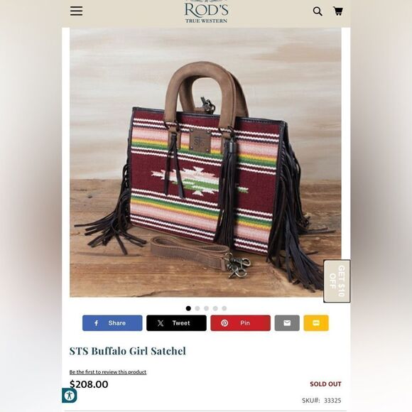 STS Buffalo Girl Satchel purse NEW CONDITION - Picture 9 of 10